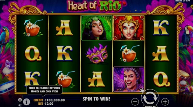 Play Heart of Rio by Pragmatic at 1Win Casino