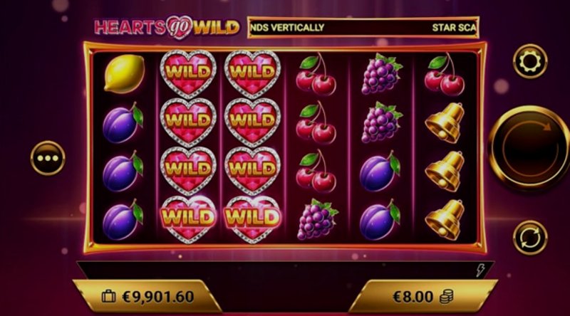 Play Hearts Go Wild by Amigogaming at 1Win Casino