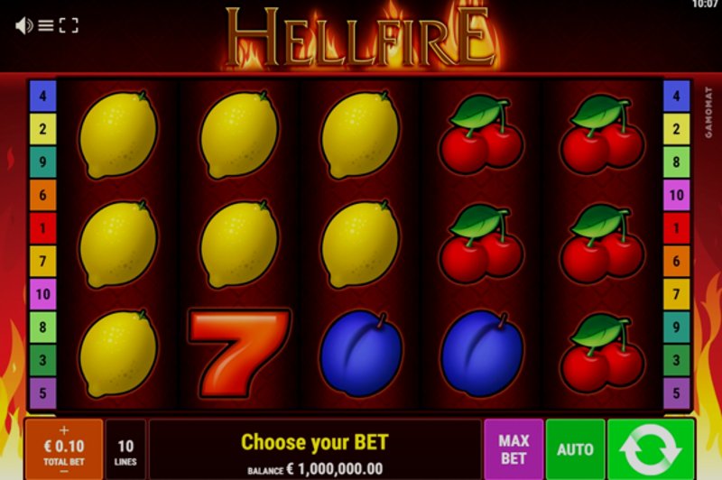 Play Hellfire by Gamomat at 1Win Casino