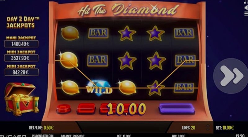 Play Hit The Diamond by Fugaso at 1Win Casino