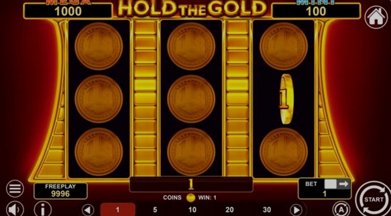 Play Hold The Gold by 1spin4win at 1Win Casino