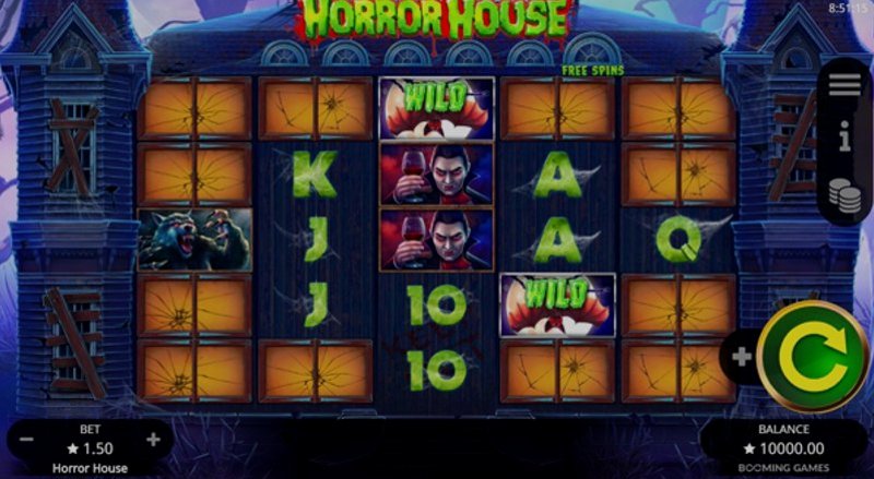 Play Horror House by Booming at 1Win Casino