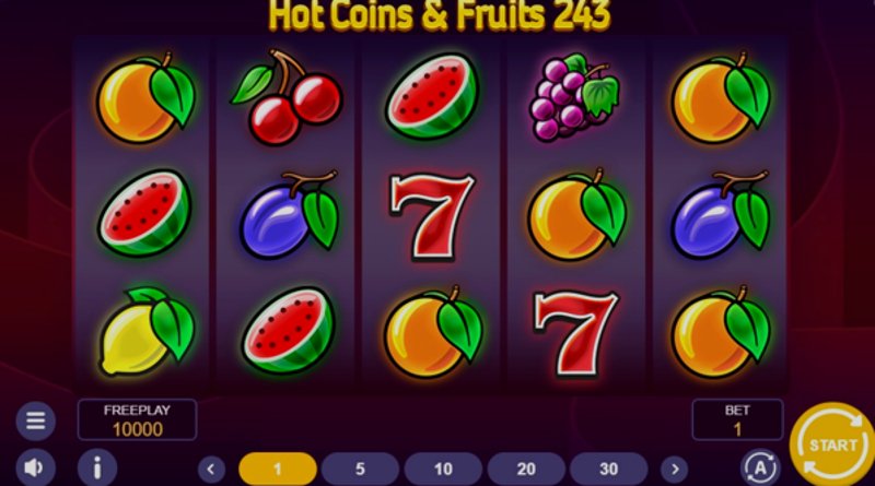 Play Hot Coins & Fruits 243 by 1spin4win at 1Win Casino