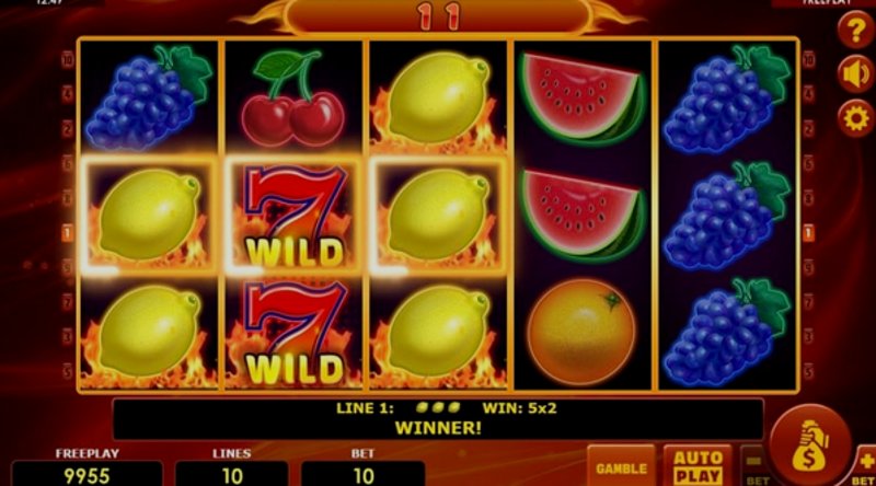 Play Hot Fruits 10 by Amatic at 1Win Casino