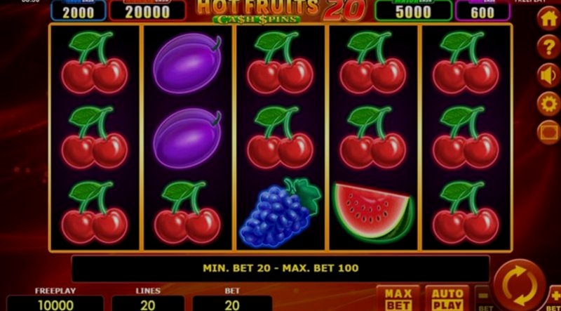 Play Hot Fruits 20 Cash Spins by Amatic at 1Win Casino