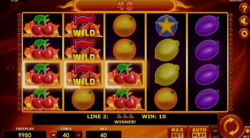 Play Hot Fruits 40 by Amatic at 1Win Casino