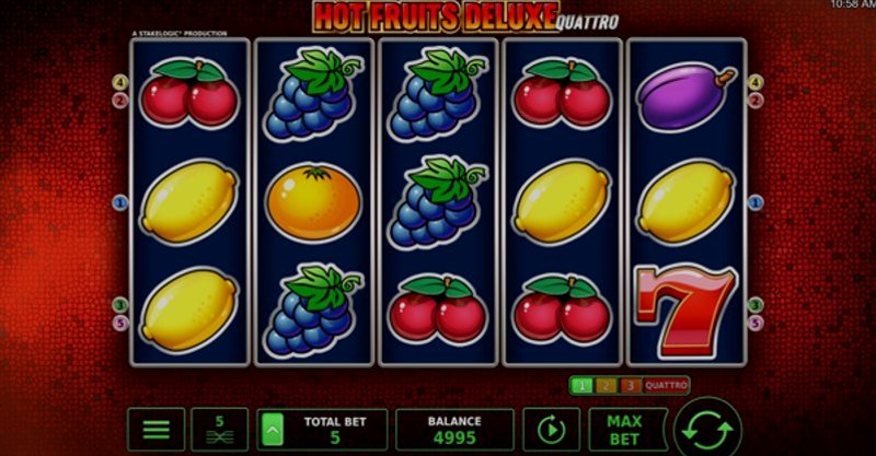 Play Hot Fruits Deluxe Quattro by Stakelogic at 1Win Casino