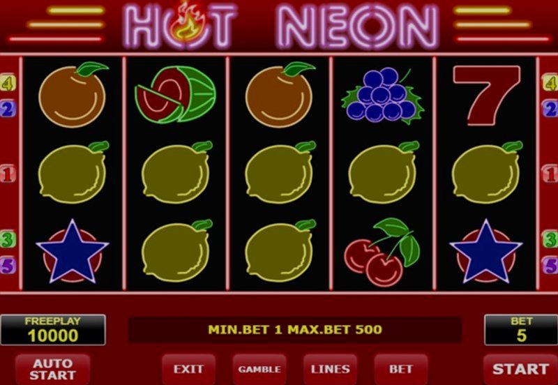 Play Hot Neon by Amatic at 1Win Casino