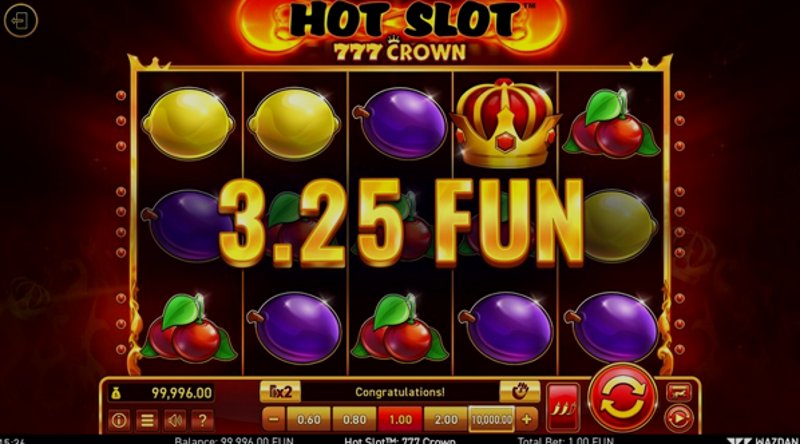 Play Hot Slot™: 777 Crown by Wazdan at 1Win Casino