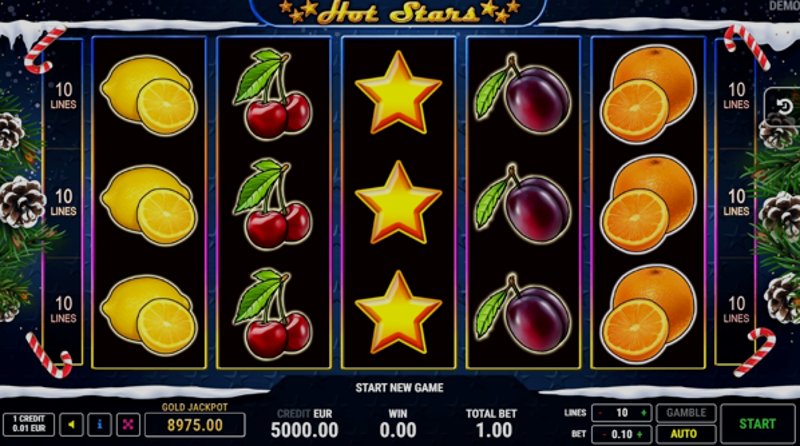 Play Hot Stars Christmas by Fazi at 1Win Casino