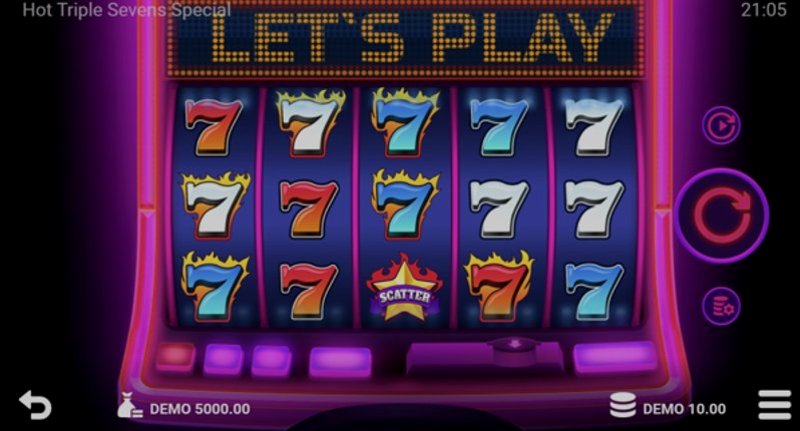 Play Hot Triple Sevens Special by Evoplay at 1Win Casino