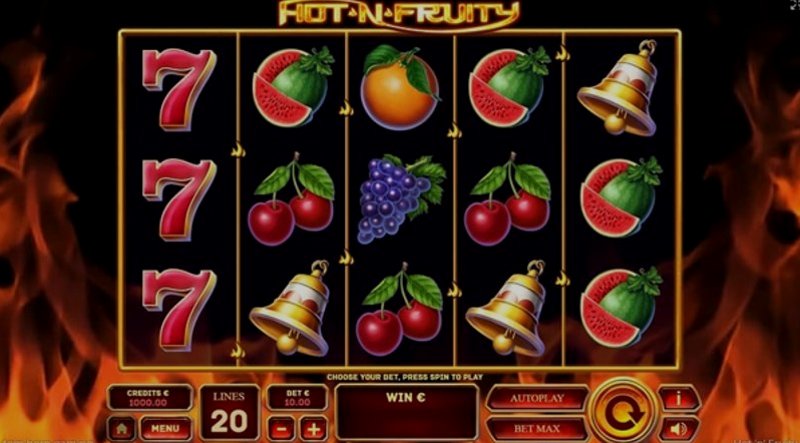 Play Hot’n’Fruity by Tomhorn at 1Win Casino