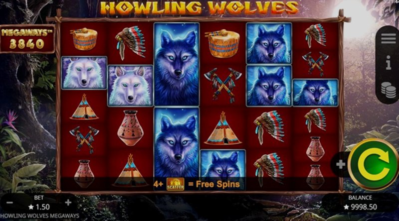 Play Howling Wolves by Booming at 1Win Casino