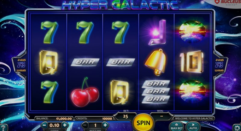 Play Hyper Galactic by Nucleus Gaming at 1Win Casino