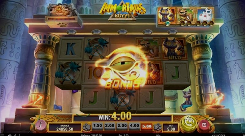 Play ImmorTails of Egypt by Playn Go at 1Win Casino