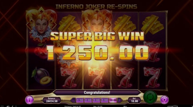 Play Inferno Joker by Playn Go at 1Win Casino