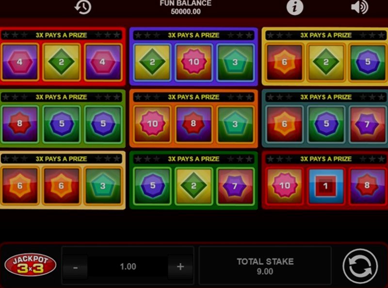 Play Jackpot 3x3 by 1x2gaming at 1Win Casino