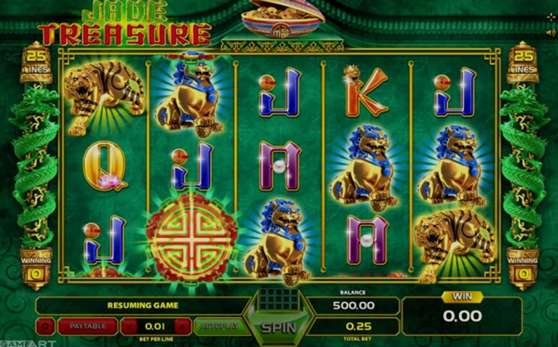 Play Jade Treasure by Gameart at 1Win Casino