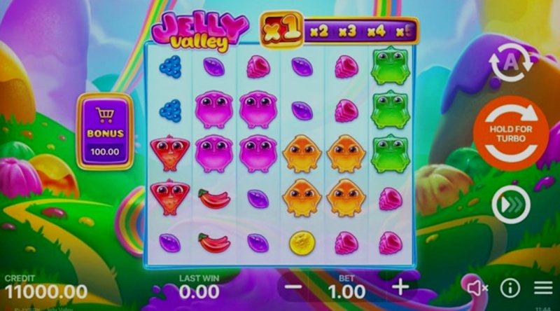 Play Jelly Valley by Playson at 1Win Casino