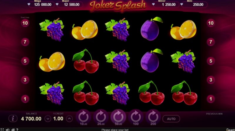 Play Joker Splash by Gamzix at 1Win Casino