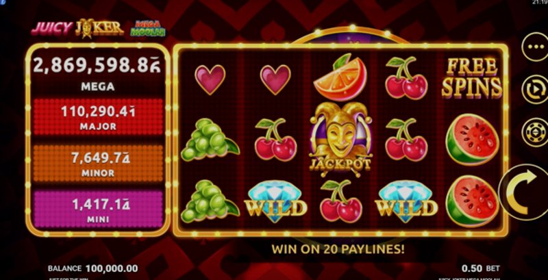 Play Juicy Joker Mega Moolah by Mgplus at 1Win Casino