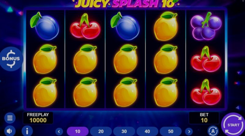 Play Juicy Splash 10 by 1spin4win at 1Win Casino