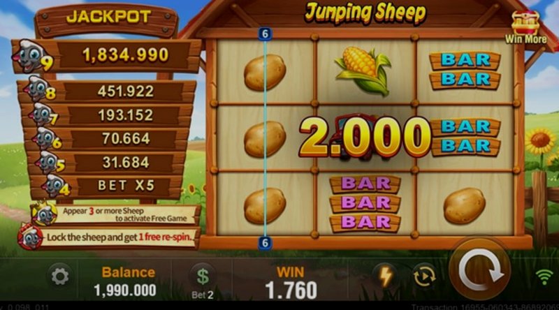 Play Jumping Sheep by Tadagaming at 1Win Casino