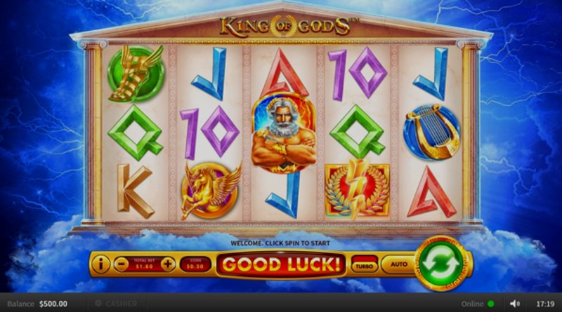 Play King of Gods by Skywind at 1Win Casino