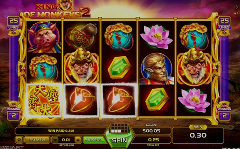 Play King Of Monkeys by Gameart at 1Win Casino