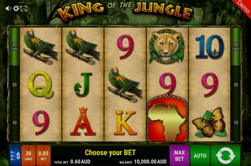 Play King Of The Jungle by Ainsworthgame at 1Win Casino