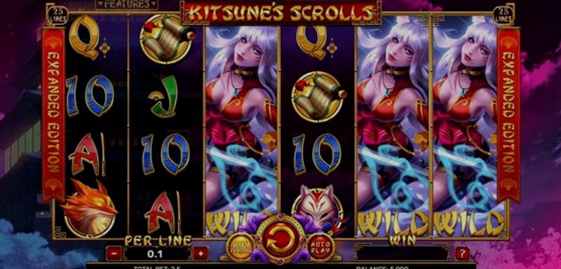 Play Kitsunes Scrolls by Spinomenal at 1Win Casino