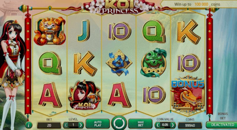 Play Koi Princess by Netent at 1Win Casino