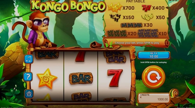 Play Kongo Bongo by Tomhorngaming at 1Win Casino