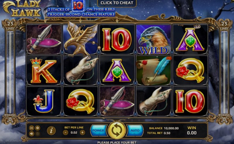 Play Lady Hawk by Eurasian Gaming at 1Win Casino