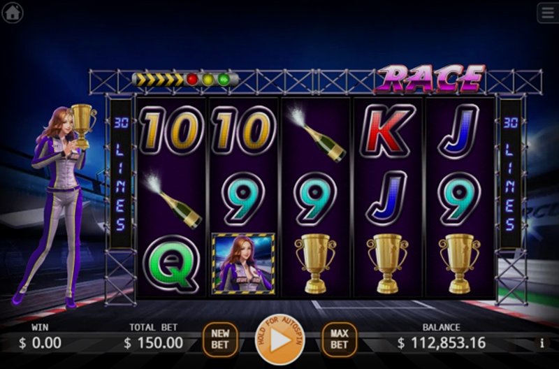 Play Lady Racer by Kaga at 1Win Casino