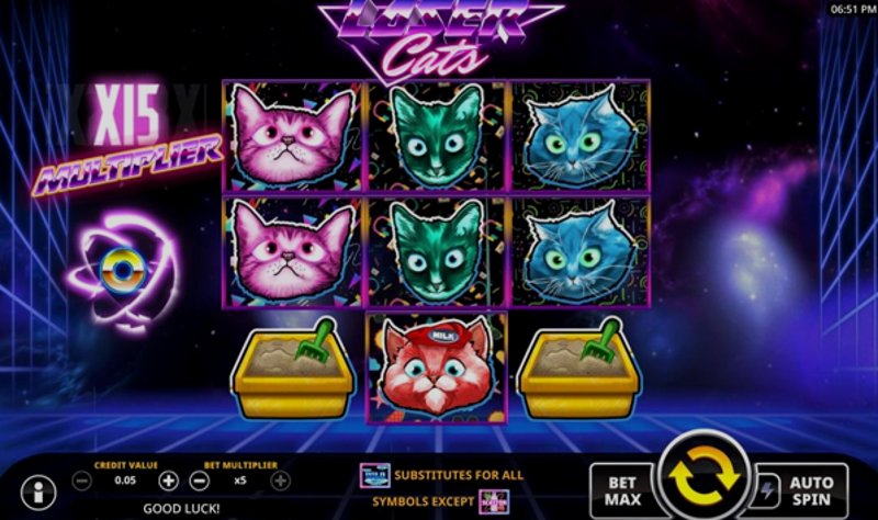 Play Laser Cats by Swintt at 1Win Casino