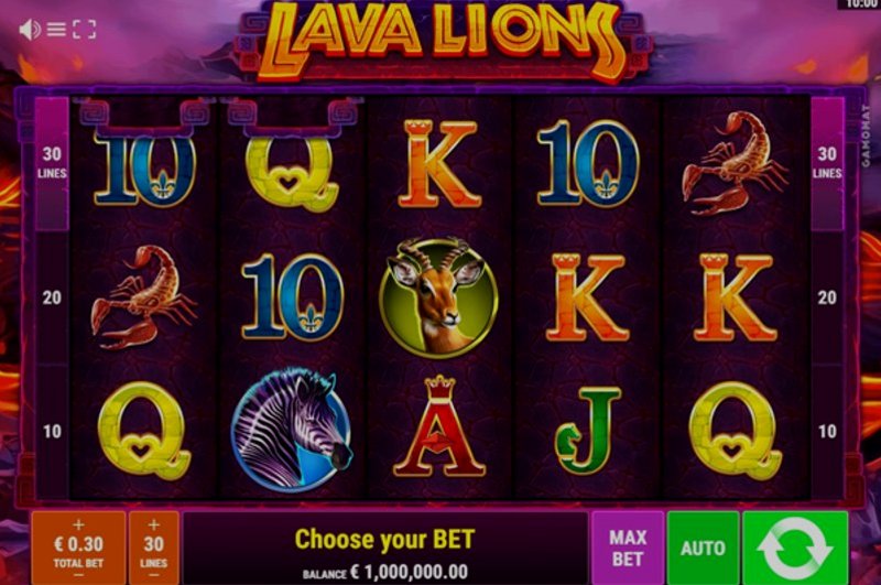 Play Lava Lions by Gamomatgames at 1Win Casino