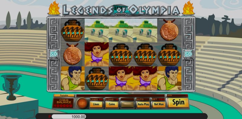 Play Legends Of Olympia by Genii at 1Win Casino