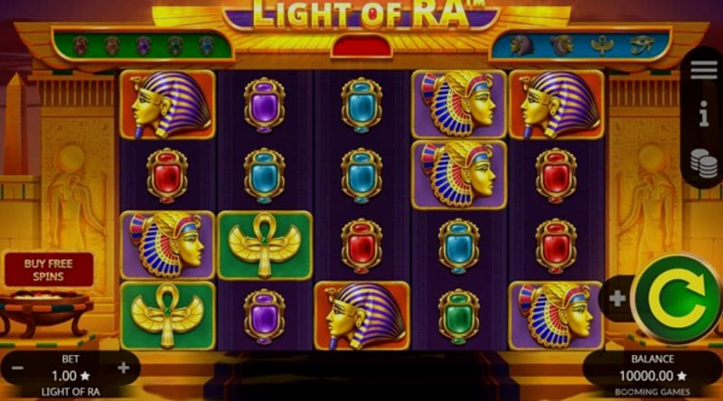 Play Light of Ra by Booming at 1Win Casino