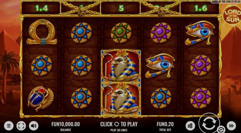 Play Lord of the Sun by Platipus at 1Win Casino