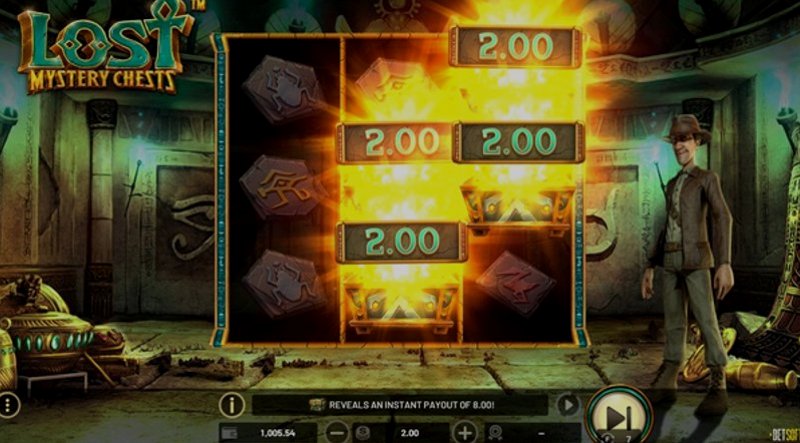 Play Lost Mystery Chests by Betsoft at 1Win Casino