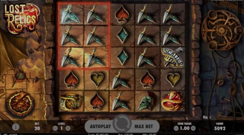 Play Lost Relics by Netent at 1Win Casino