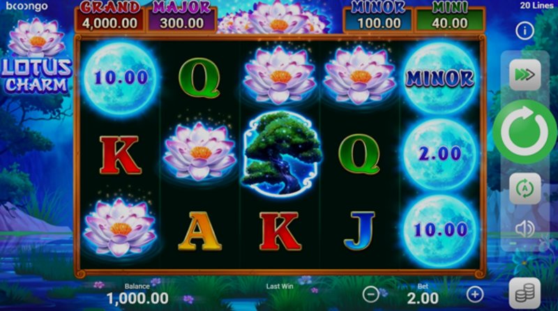 Play Lotus Charm by Booongo at 1Win Casino