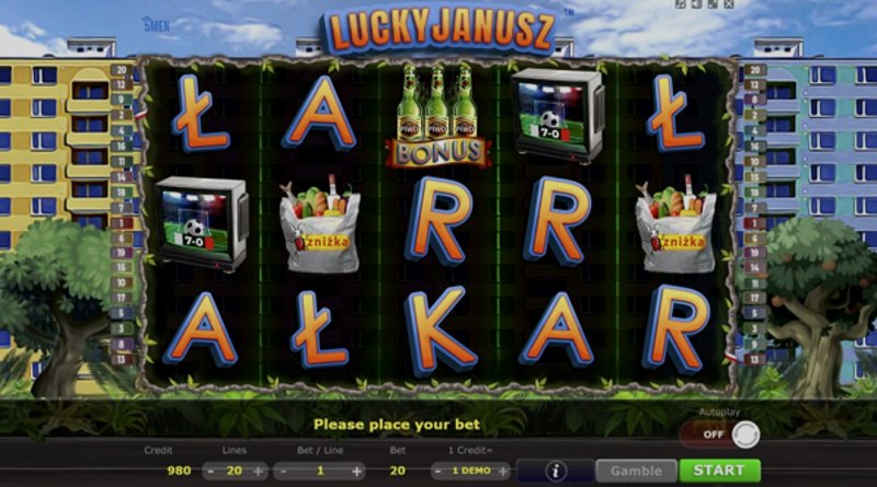 Play Lucky Janusz by 5 Men Gaming at 1Win Casino