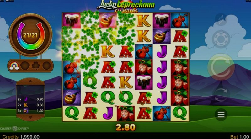 Play Lucky Leprechaun Clusters by Microgaming at 1Win Casino