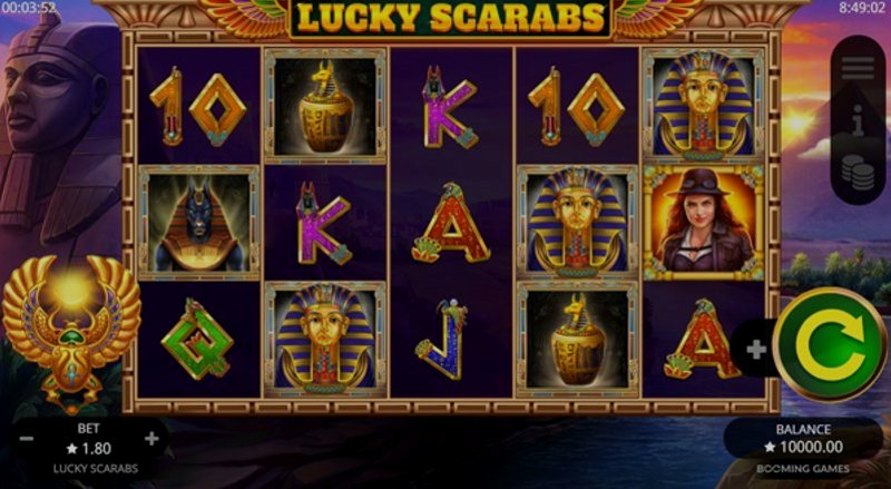 Play Lucky Scarabs by Booming at 1Win Casino