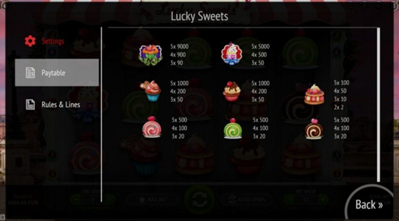 Play Lucky Sweets by Bgaming at 1Win Casino