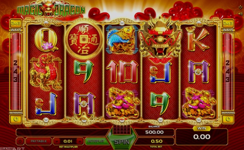 Play Magic Dragon by Gameart at 1Win Casino