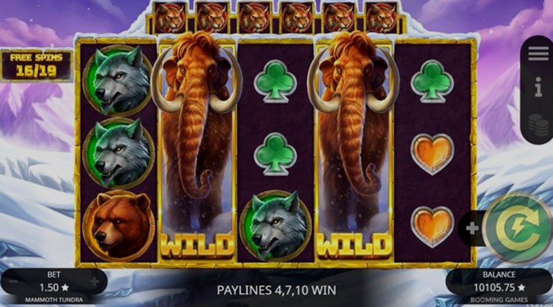 Play Mammoth Tundra by Booming at 1Win Casino