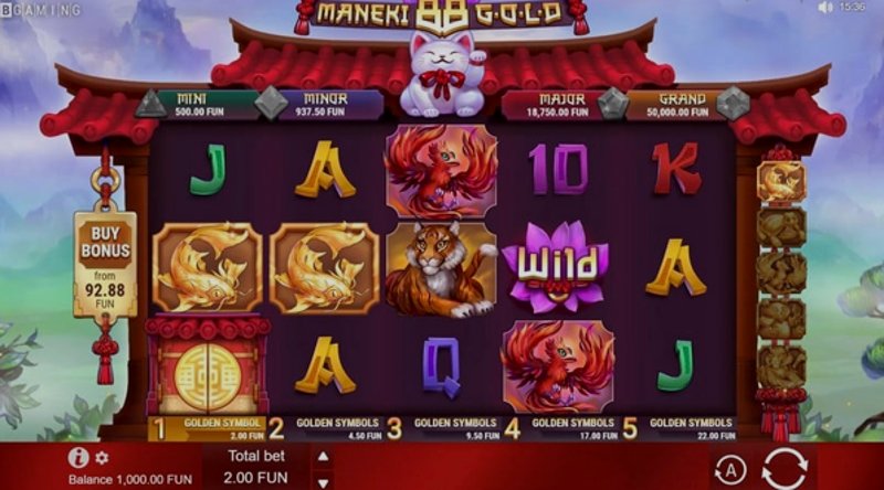 Play Maneki 88 Gold by Bgaming at 1Win Casino